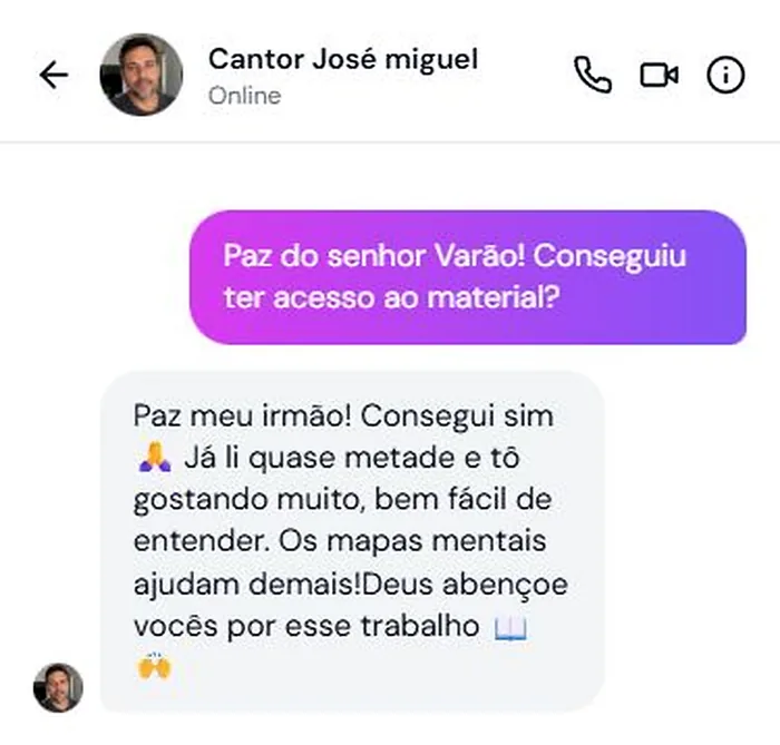 Depoimento: 'Já li quase metade e tô gostando muito, bem fácil de entender. Os mapas mentais ajudam demais!'
